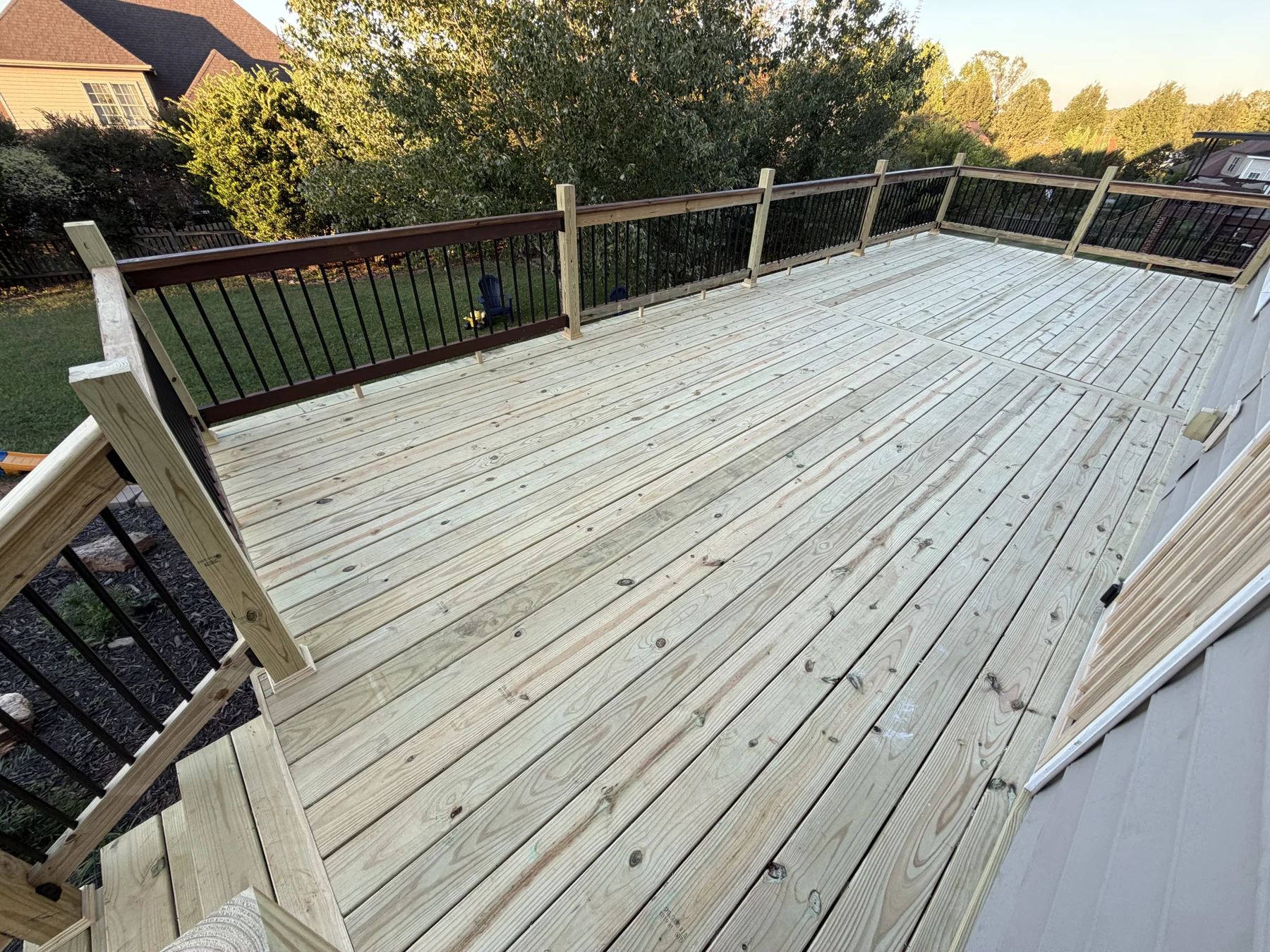 A fresh wood surface. &mdash; project photograph