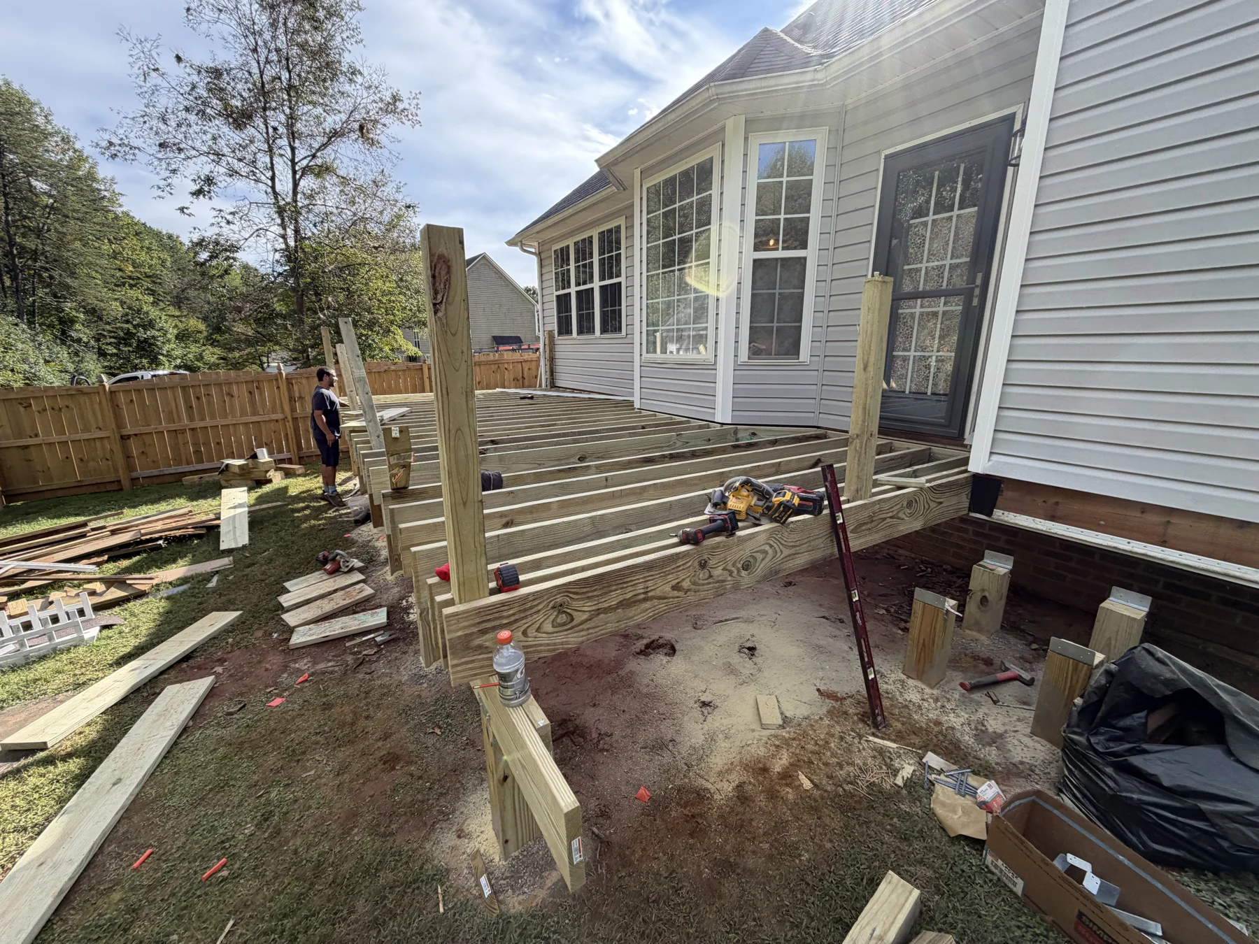 The foundation of a new space. &mdash; project photograph