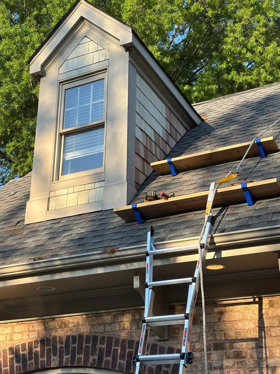 Details above the roofline. &mdash; project photograph