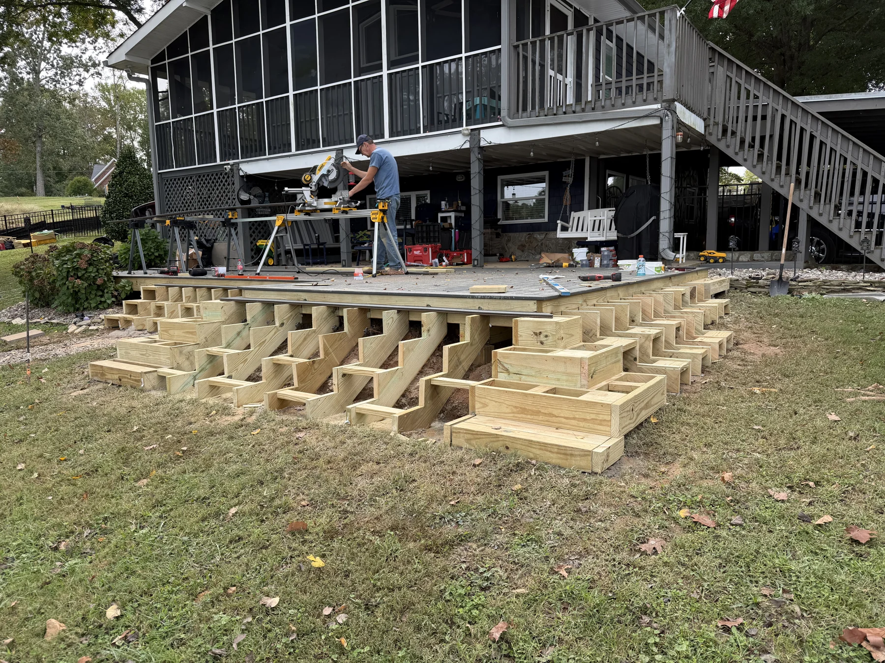 The foundation of a new space. &mdash; project photograph