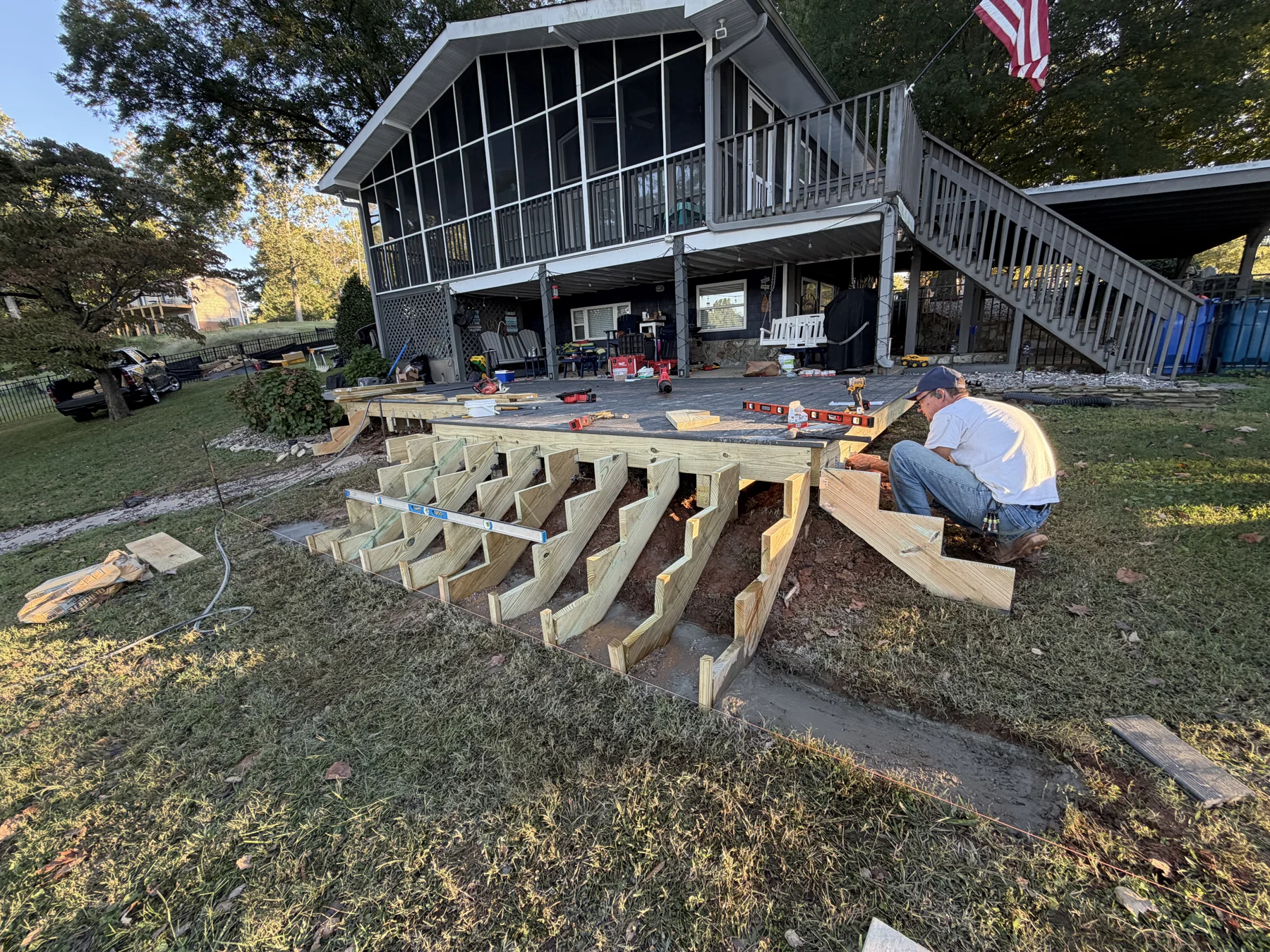 The foundation of a new space. &mdash; project photograph