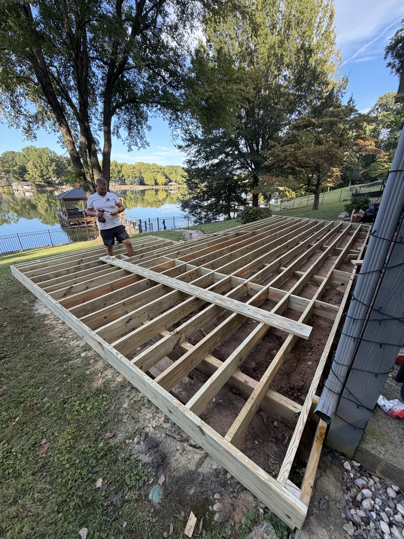 The foundation of a new space. &mdash; project photograph
