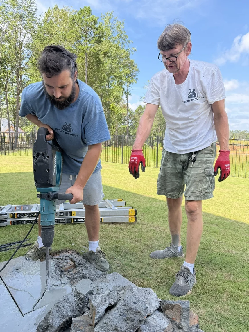 Buddy Buildings crew working together on site